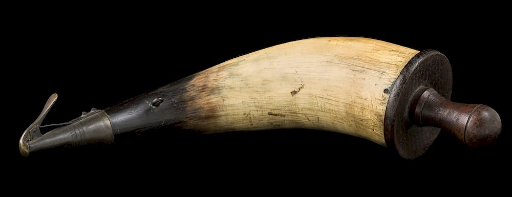 Appraisal: ORDNANCE POWDER HORN FOR LIGHT INFANTRY AND RIFLE TROOPS -