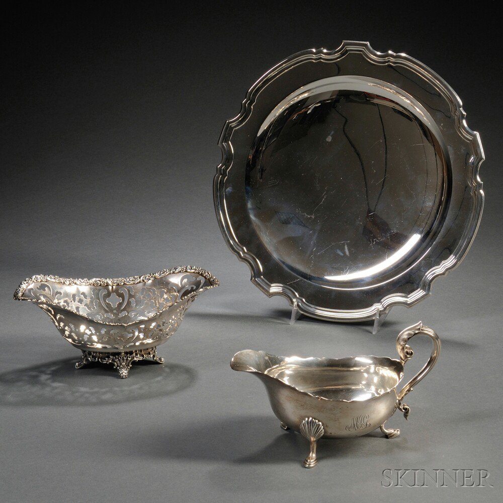 Appraisal: Three Tiffany Co Sterling Silver Items New York first half