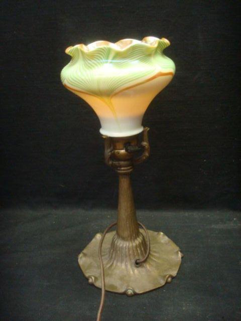 Appraisal: TIFFANY STUDIOS Base Shade From a Larchmont home Dimensions x