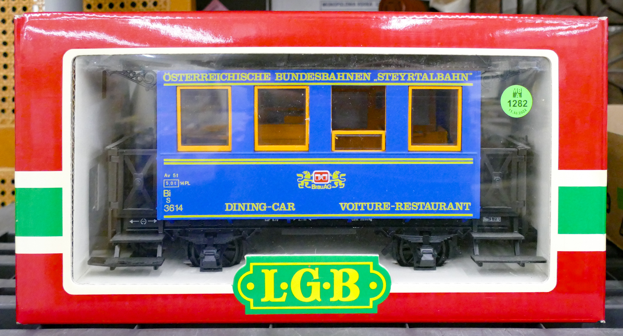 Appraisal: Lehmann LGB OBB Speisewagen Blue Dining Train Car in Box