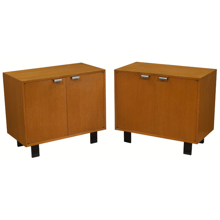 Appraisal: George Nelson cabinets pair by Herman Miller comb grain oak