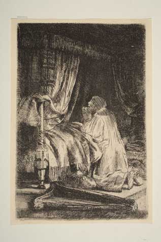 Appraisal: REMBRANDT VAN RIJN David at Prayer Etching x mm x