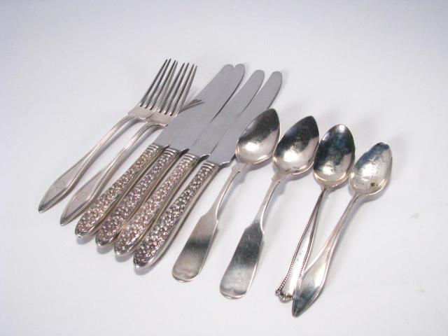 Appraisal: Group of Miscellaneous Sterling Flatware including four Repousse table knives