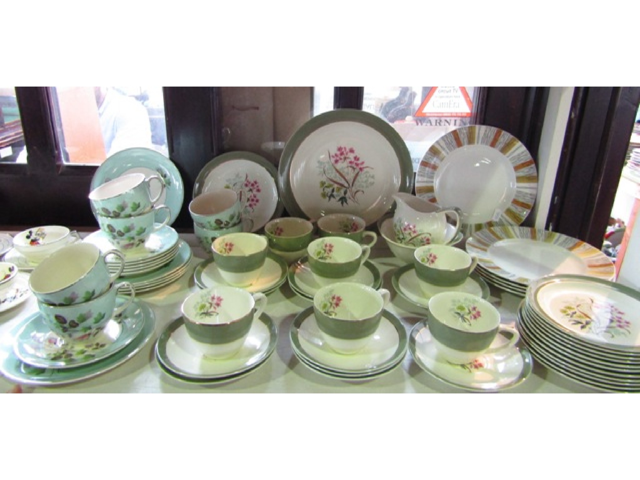 Appraisal: A quantity of Bristol Pottery Cotswold pattern tea wares with