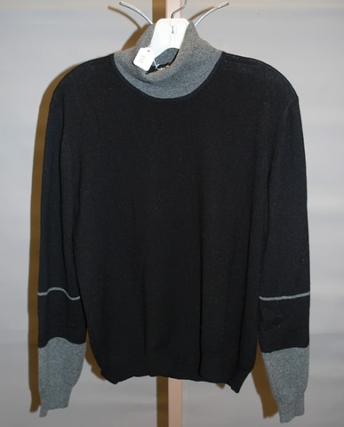 Appraisal: Giorgio Armani black gray cashmere long sleeve turtleneck with gray