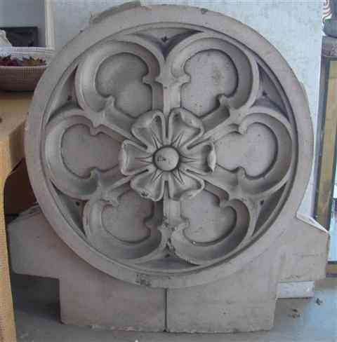 Appraisal: LARGE CAST STONE ROSETTE Philadelphia circa - h w d