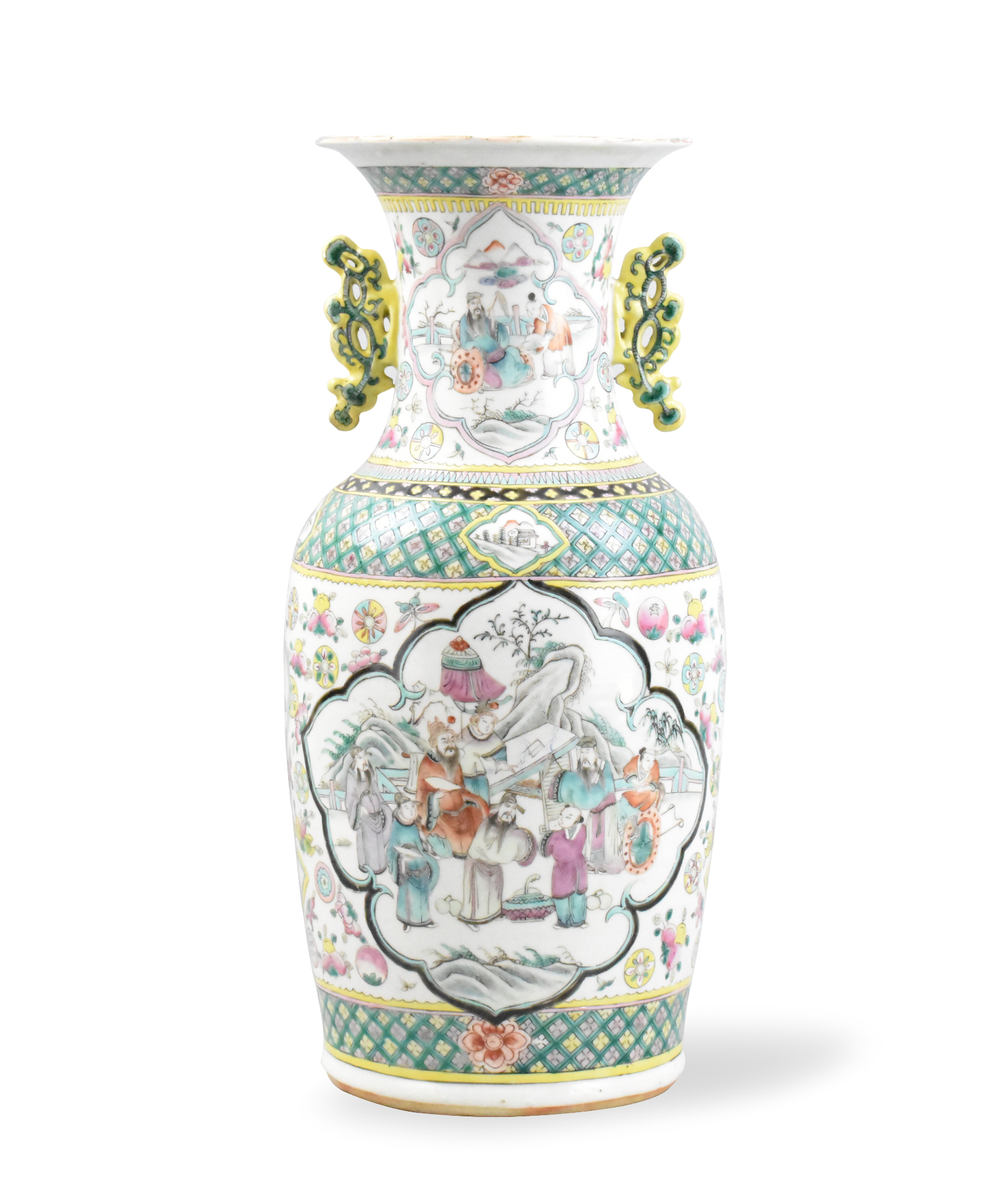 Appraisal: A Chinese Canton glazed vase with figures dating from the