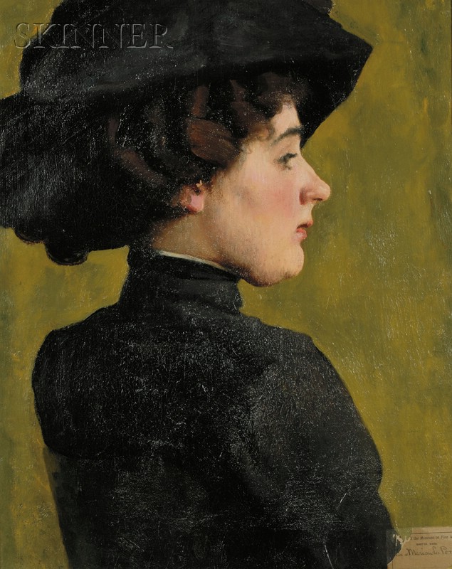 Appraisal: Marion Louise Pooke American - Profile Portrait of a Woman