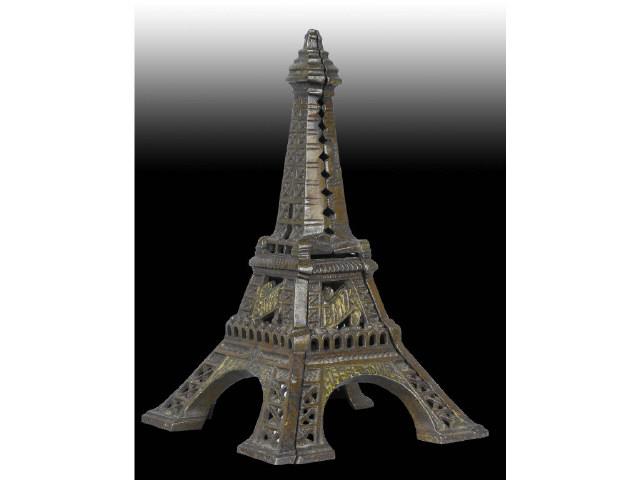 Appraisal: Cast Iron Eiffel Tower Still Bank Description Made by Sydenham