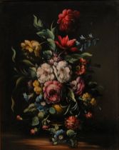 Appraisal: Unknown Artist Still Life of Flowers Oil on Canvas Detailed