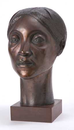 Appraisal: ELIZABETH CATLETT - Glory Cast bronze with a brown patina