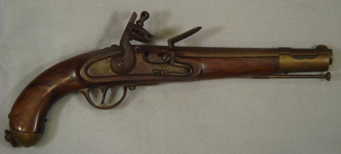 Appraisal: Belgian Flintlock Martial pistol cal bbl original flint military pistol