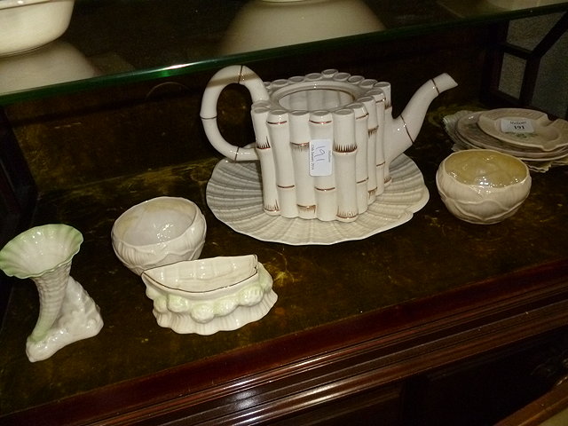 Appraisal: A COLLECTION OF VARIOUS BELLEEK ITEMS to include dishes a