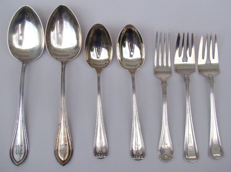 Appraisal: TWENTY-FOUR PIECES OF STERLING SILVER FLATWARE By various makers Includes