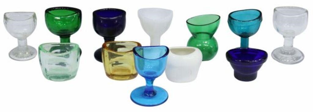 Appraisal: lot of Collection of mostly glass eye wash cups of