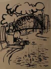 Appraisal: Brett Whiteley - Sydney Harbour screenprint edition of signed 'brett