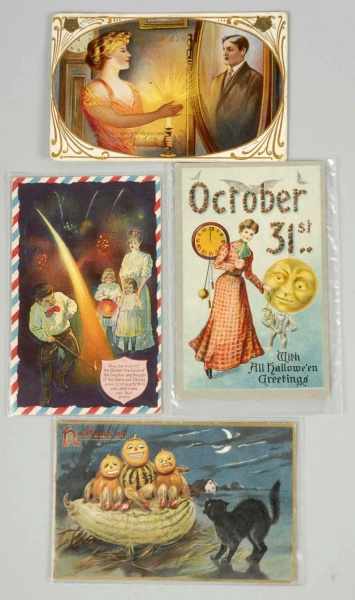 Appraisal: Lot of Halloween Postcards Description Includes one Tuck One has