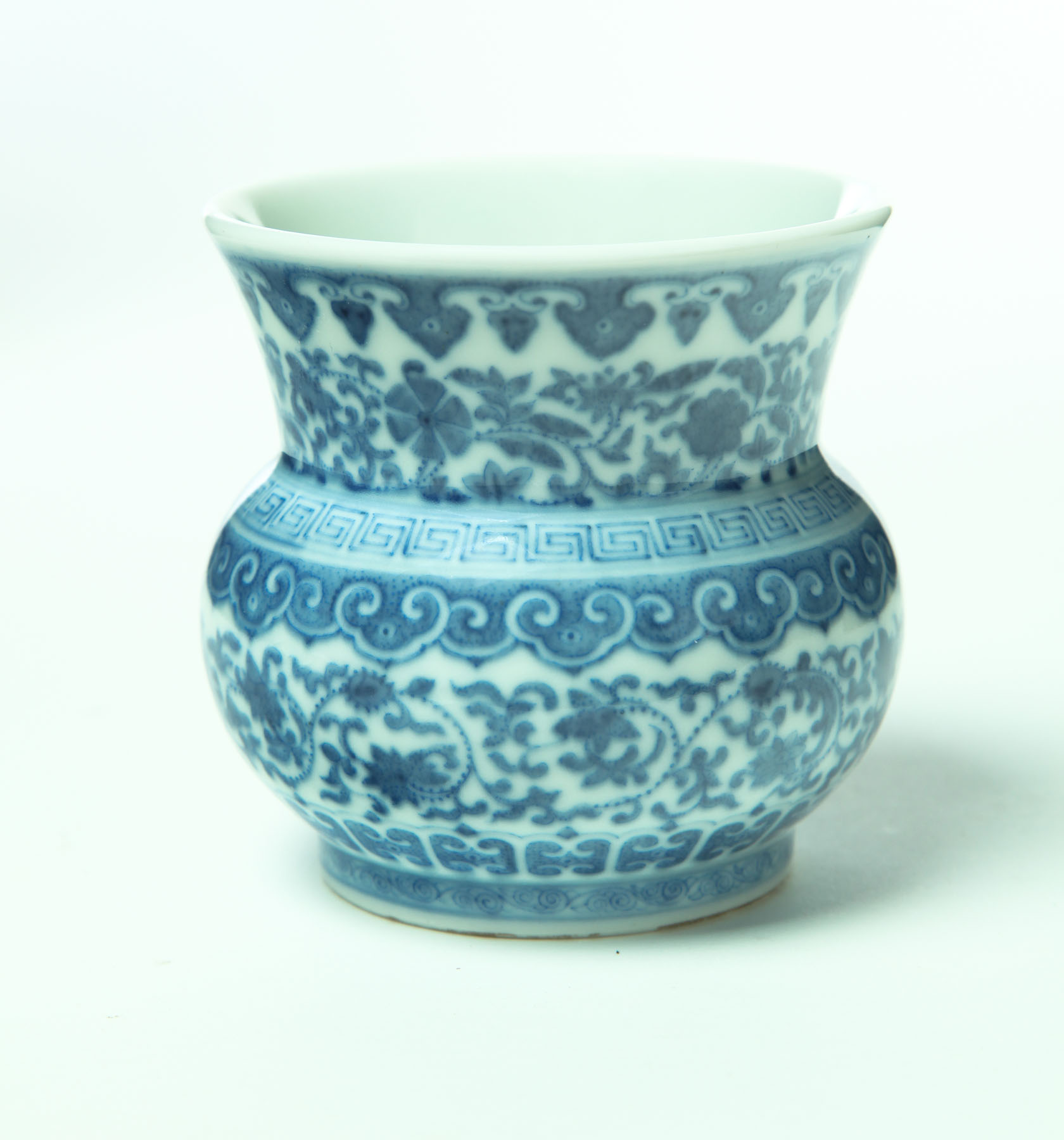 Appraisal: WATER POT China th- th century porcelain Fine blue and