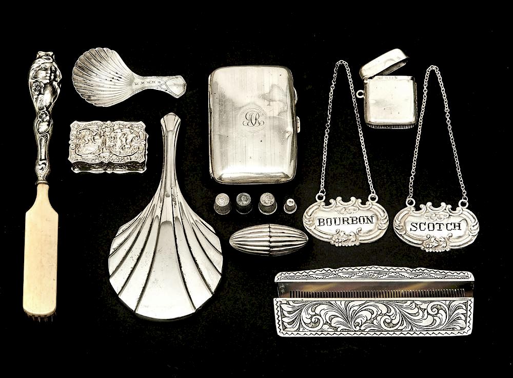 Appraisal: Lot of silver accessories Lot of silver accessories including sterling