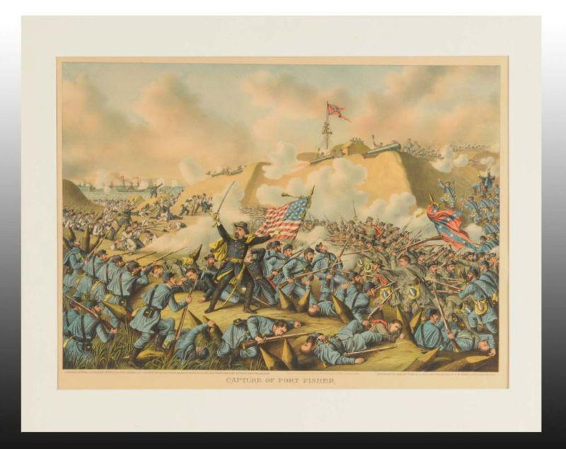 Appraisal: Kurz Allison Litho Capture of Fort Fisher Description Historical PrintCondition