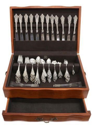 Appraisal: lot of American sterling silver flatware service for twelve Wallace