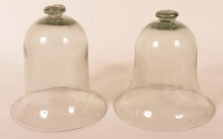 Appraisal: Blown Smokey Bubble Glass Smoke Bells Two Large Blown Smokey