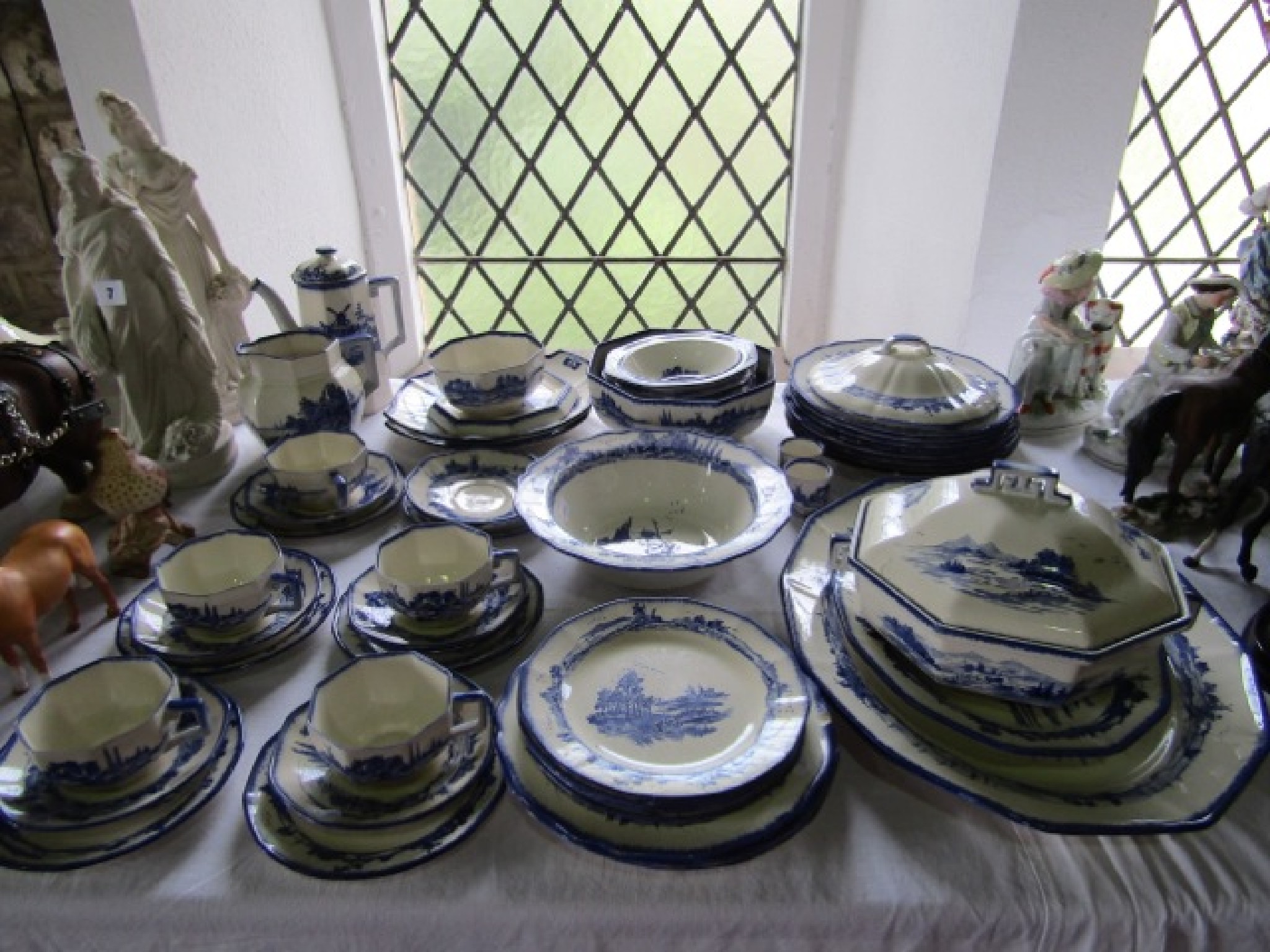 Appraisal: A quantity of Royal Doulton blue and white printed Norfolk