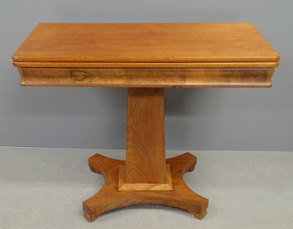 Appraisal: - New England classical Boston form mahogany gaming table with