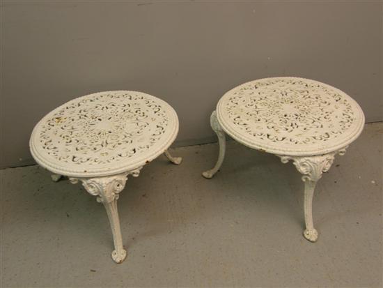 Appraisal: Pair of th Century Coalbrookdale style painted cast iron garden