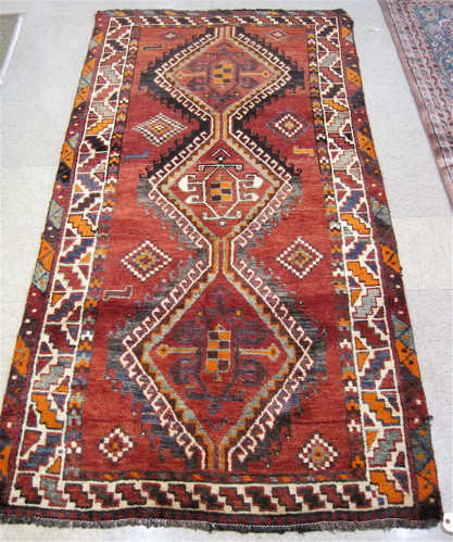 Appraisal: PERSIAN TRIBAL SHIRAZ AREA RUG Fars Province south central Iran