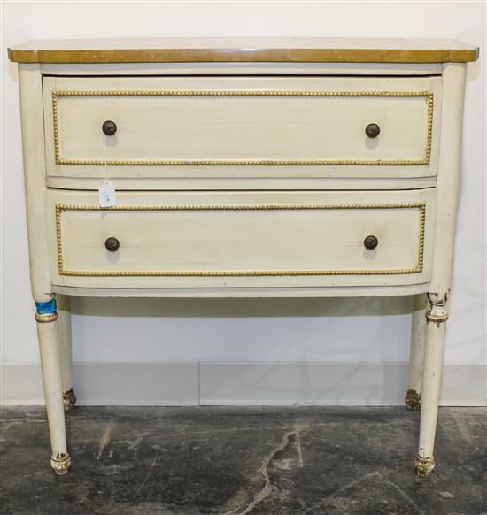 Appraisal: Sale Lot A Louis XVI Style White Painted Commode Height