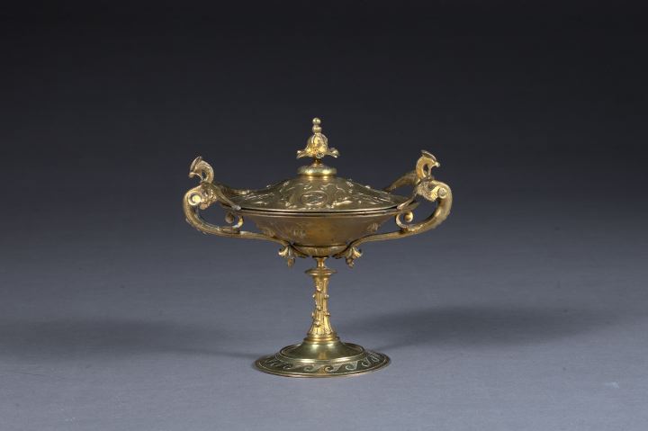 Appraisal: Attractive French Gilt-Bronze Two-Handled Covered Coupe third quarter th century