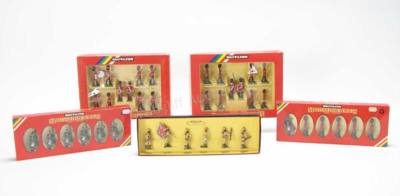 Appraisal: Five William Britain Toy Soldier Sets including Scots Guards and