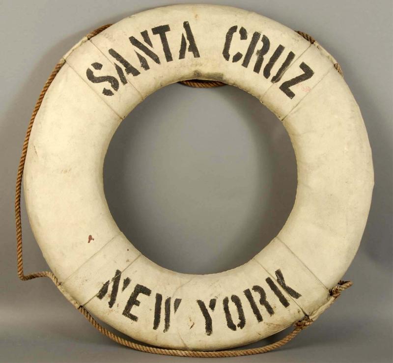 Appraisal: Grace Line-Santa Cruz Life Ring Condition Excellent Size Dia