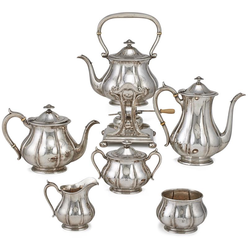 Appraisal: ARTHUR STONE STERLING COFFEE AND TEA SERVICE Condition Report