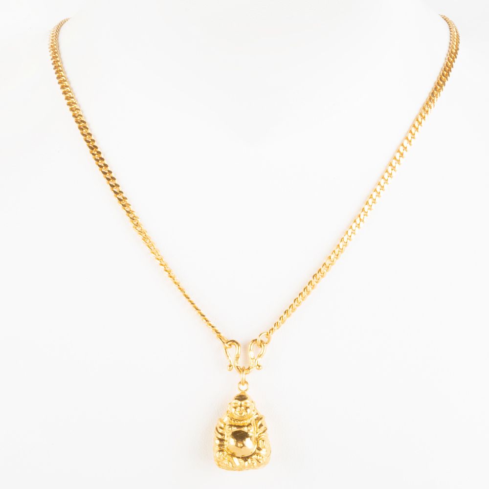 Appraisal: k Gold Buddha Pendant Necklace With maker's marks Necklace in