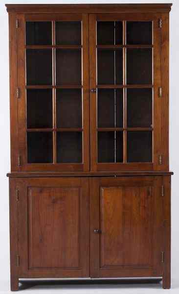 Appraisal: Southern Stepback Flatwall Cupboard th century Granville County NC walnut