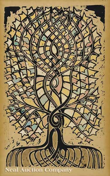 Appraisal: Walter Inglis Anderson American Mississippi - Tree of Life hand-colored