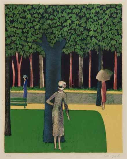 Appraisal: Jean-Pierre Cassigneul b Promenade dans le Parc Lithograph printed in