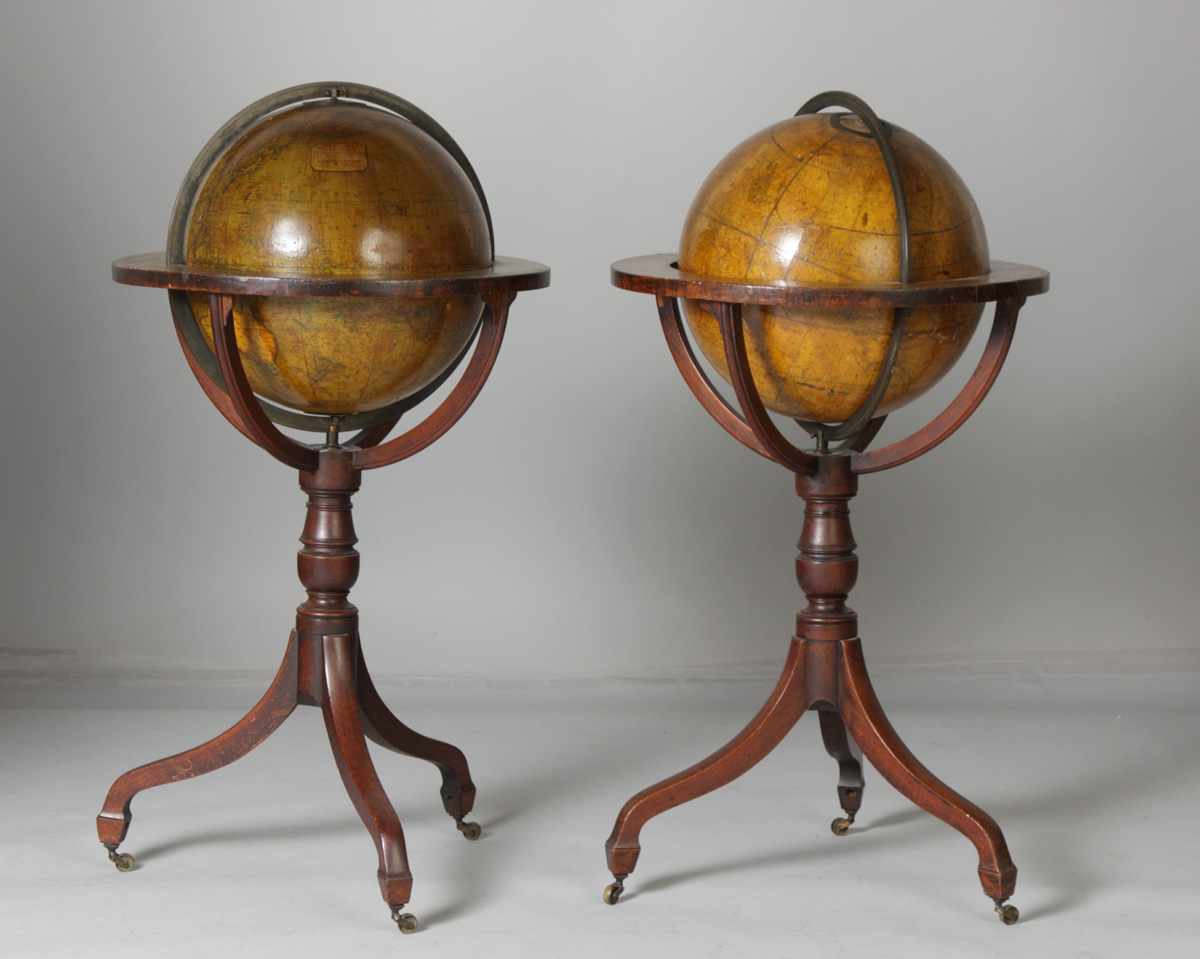 Appraisal: A Pair of Newton's Terrestrial Celestial Globes on Stands John