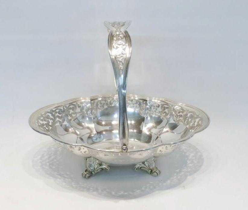 Appraisal: STERLING SILVER FOOTED BOWL by Bailey Banks Biddle F oblong