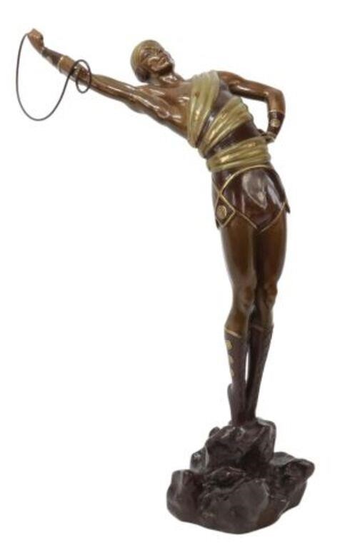 Appraisal: Cold painted bronze sculpture Le Danseur after Erte Romain de