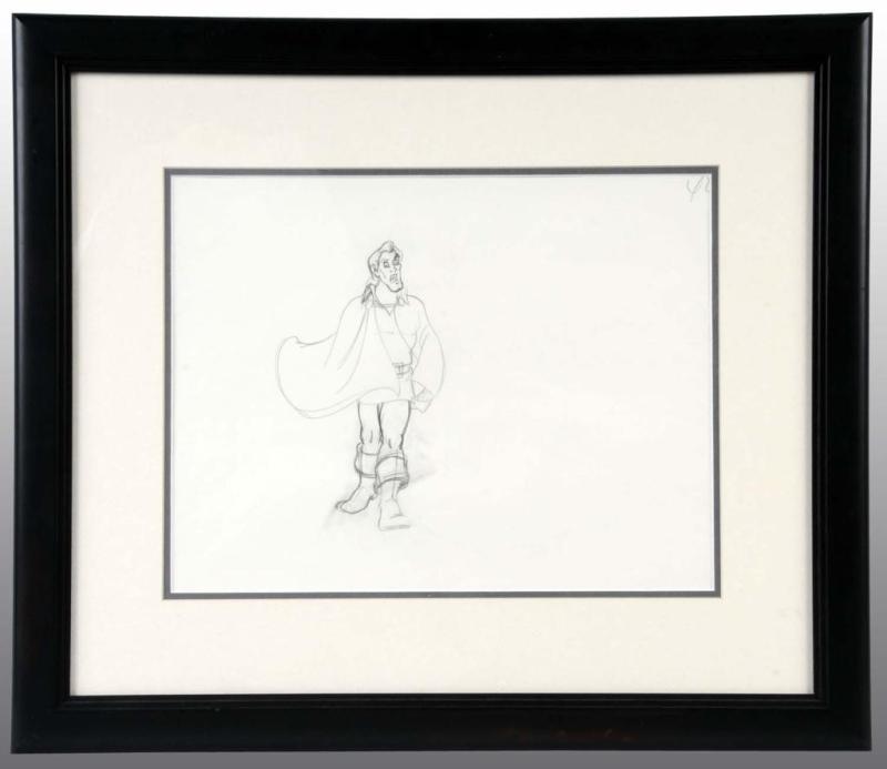 Appraisal: Original Production Drawing of Disney's Gaston Description Character from Walt