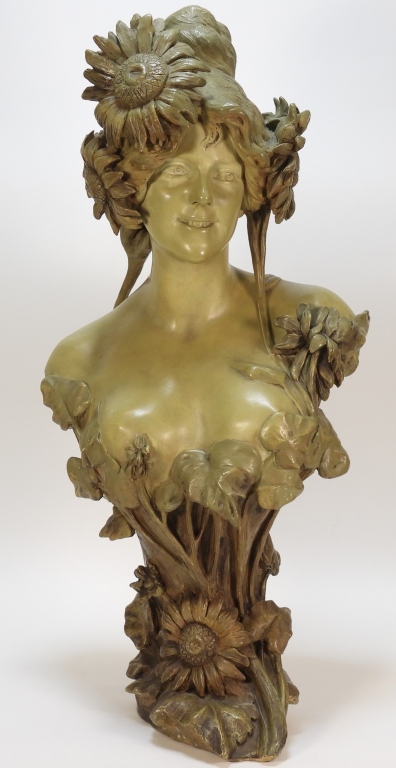 Appraisal: ANTOINE HENRI BERTRAND ART NOUVEAU SCULPTURE France - Depicts a