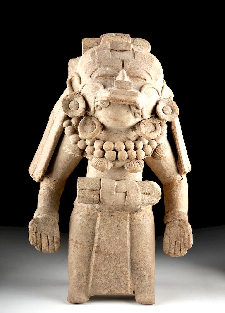 Appraisal: Unusual Veracruz Pottery Standing Figure Whistle Pre-Columbian Mexico Veracruz culture