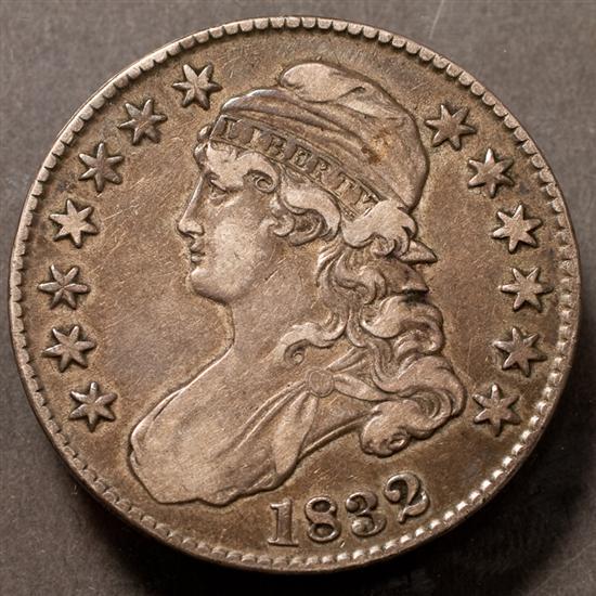 Appraisal: United States Capped Bust type Silver Half Dollar F- Variety