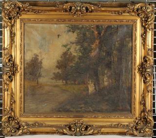 Appraisal: E A Walter Landscape of a wooded area late th