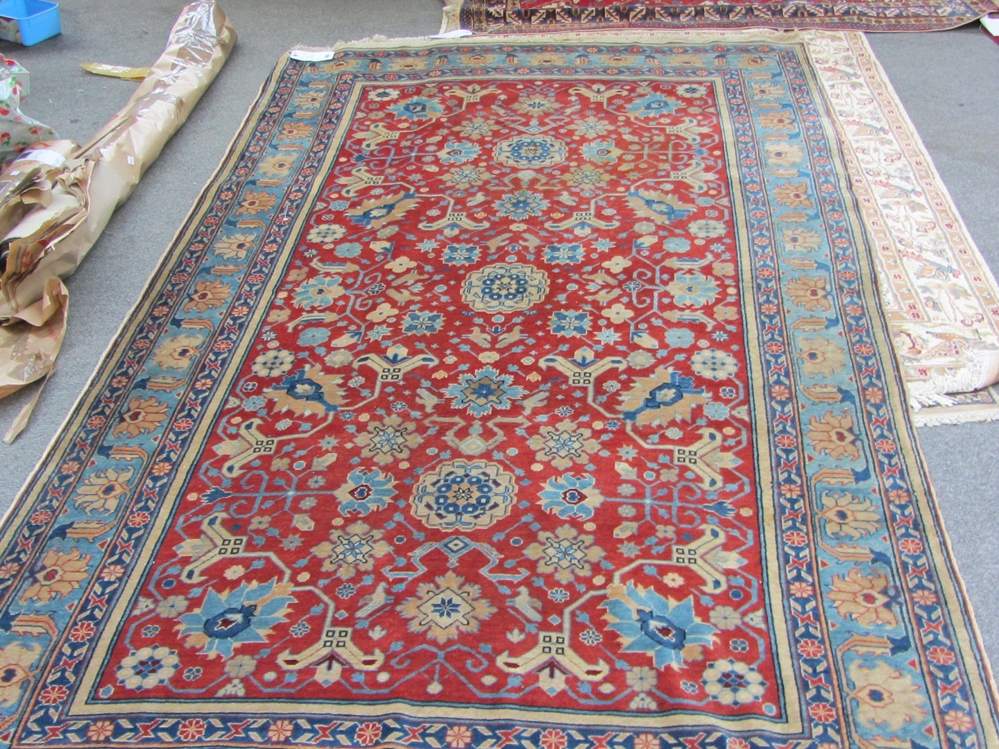 Appraisal: An Erivan carpet Caucasian the madder field with an allover