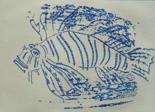 Appraisal: Mayumi Oda etching Mayumi Oda Japanese - - ''Lion Fish''-