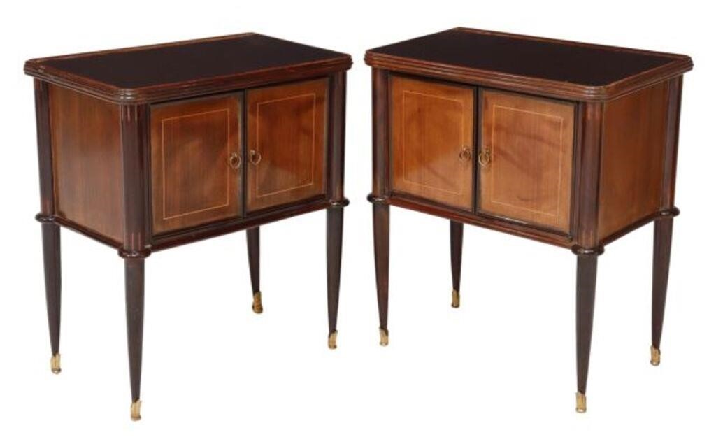 Appraisal: pair Italian mid-century modern nightstands in the manner of Paolo